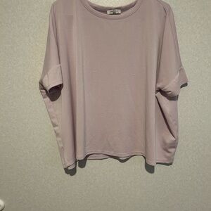 Women’s Size XL, Blush Pink, Blouse, With A Cuffed Sleeve